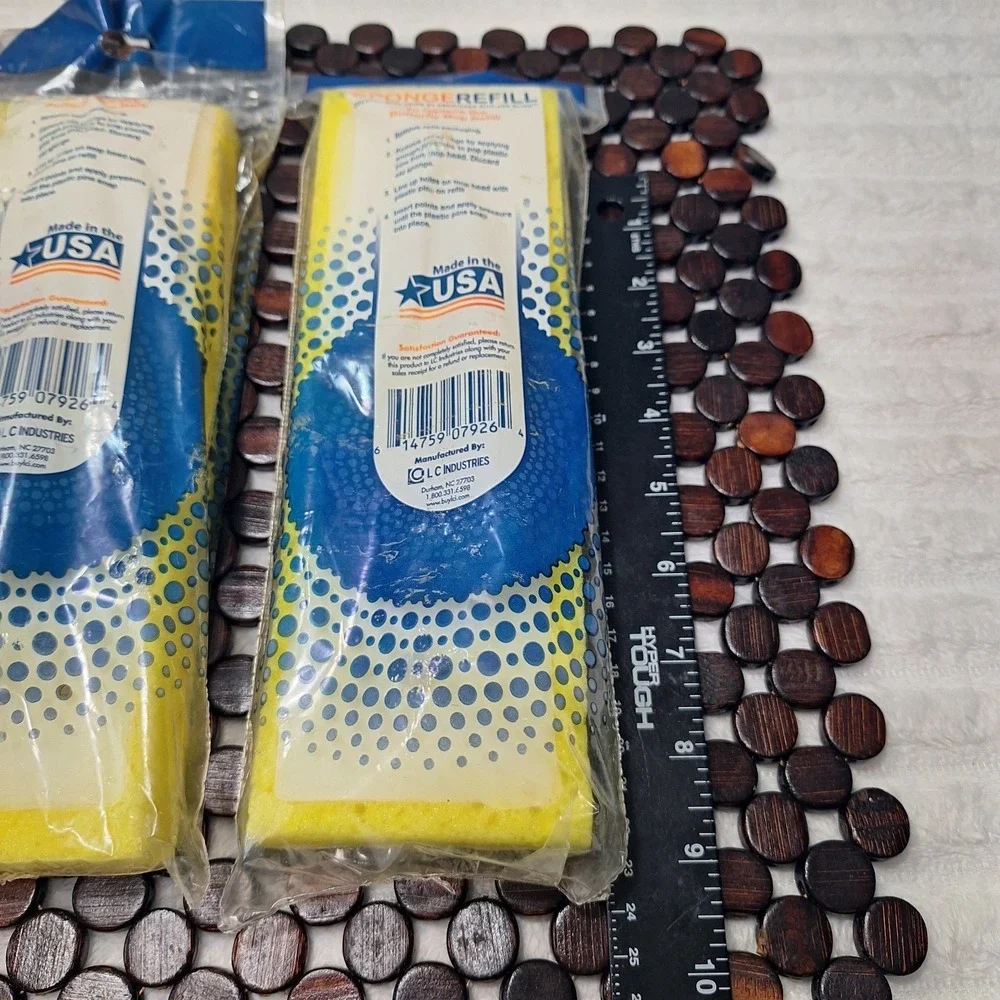 2 Pk Sponge Mop Refill Type I Absorbent Cellulose Sponge 9.25